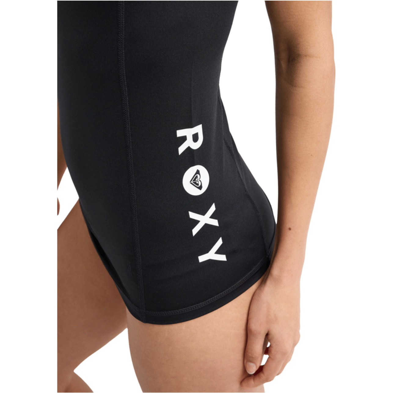2026 Roxy Womens Essentials Lycra Cap Sleeve Half Zip Rash Vest ERJWR03952 - Anthracite